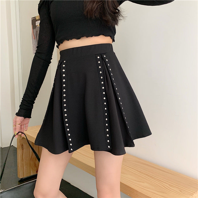 a-line pleated skirt