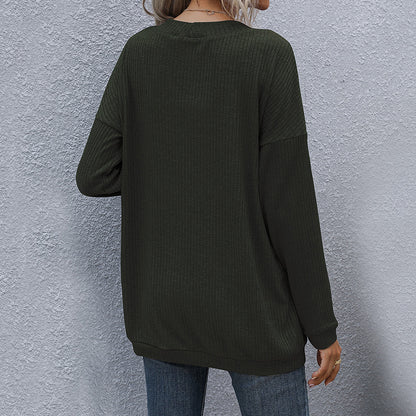 Basic Long Sleeve Sweater Cardigan