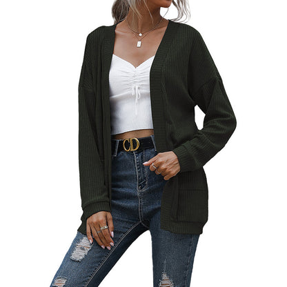 Basic Long Sleeve Sweater Cardigan